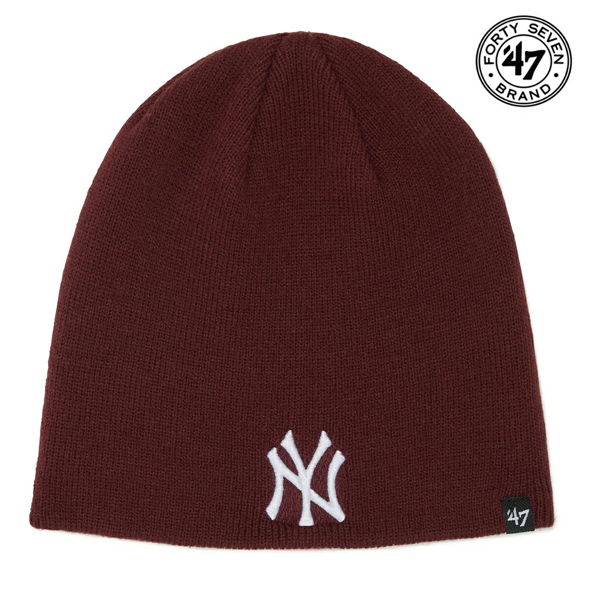 Knit Hat - ＼今だけ▽全商品10%OFFクーポン／ 47 ニット帽 ビーニー ヤンキース '47 Beanie Knit メンズ レディース ニットキャップ 秋冬 フォーティセブン ブランド ダークマルーン 14936760 10代 20代 30代 スポーティ ファッション ウィンタースポーツ ビーニー