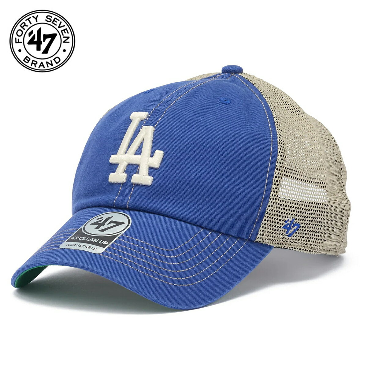 ＼今だけ▽全商品5%OFFクーポン／ メッシュキャップ '47 ロサンゼルス・ドジャース キャップ 47brand メンズ 帽子 レディース ヴィンテージ風 MLB クリーンナップ TRAWLER ロイヤル ブルー 青 10代 20代 30代 ファッション 小物 涼しい 夏 日よけ 野球観戦