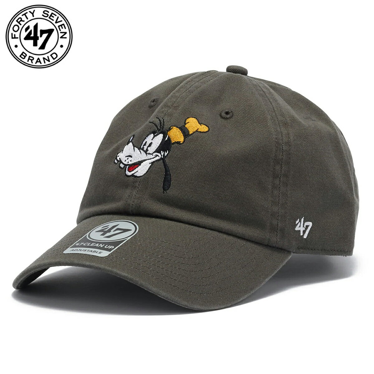 ＼今だけ▽全商品5%OFFクーポン／ ディズニー キャップ '47 フォーティセブン メンズ レディース Disney グーフィー フェイスデザイン グーフィー・グーフ 推しキャラ チャコールグレー 大人用 ロゴ キャップ 55-61cm 日よけ アウトドア 20代 30代 40代 ファッション