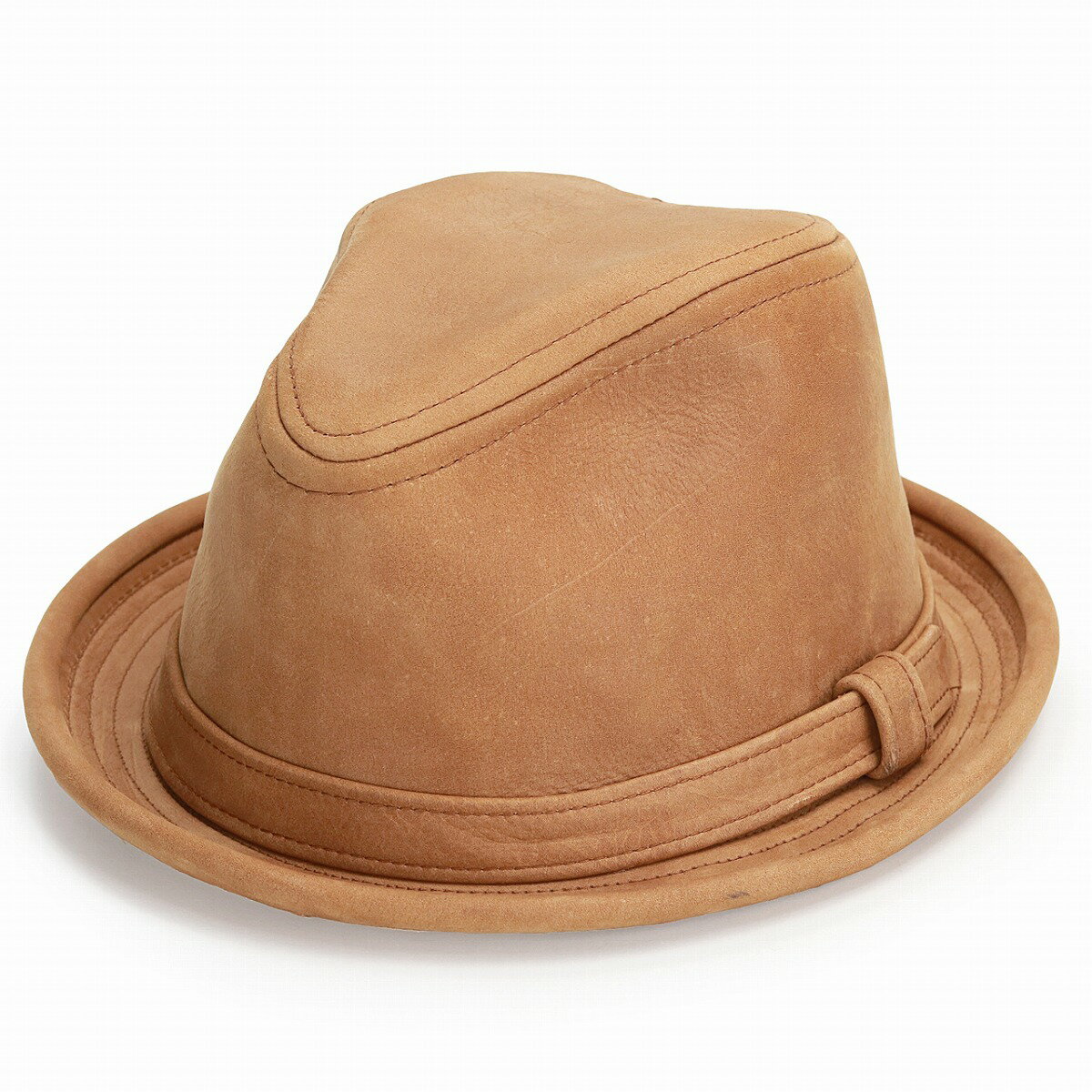 ハット メンズ ニューヨークハット 帽子 中折れ レザー ヴィンテージ風 本革 ショートブリム 9290 Vintage Leather Fedora 茶 ラスト NewYorkHat ハット 紳士 男性用 小物 プレゼント ギフト アウトドア 父の日 [fedora]