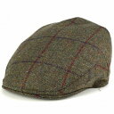 ハンチング メンズ 秋冬 クリスティーズ 帽子 CHRISTYS' LONDON ツイード チェック柄 トラディショナル Balmoral tweed 緑 オリーブ ブロックチェック ぼうし おしゃれ 秋 冬 CHRISTYS 贈り物 ラッピング無料 プレゼント 送料無料 父の日 [ivy cap]