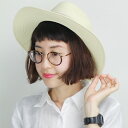 【明日は◇クーポン利用で全品10％OFF】 ハット レディース つば広 ストローハット 春夏 麦わら帽子 日よけ ペーパーブレード 中折れハット アイボリー wide-brim hat ( つば広ハット 麦わらハット 中折れ帽子 40代 50代 60代 70代 ファッション おしゃれ プレゼント