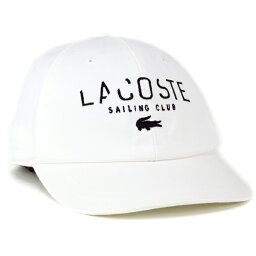 ラコステ ＼告知◇クーポン利用で10%OFF／ lacoste キャップ メンズ 春夏 ラコステ ツイルキャップ メンズ CAP 帽子 スポーツ ワニ ブランド 日本製 6方キャップ メンズ キャップ 白 サイズ調整可 オフホワイト 母の日 プレゼント ギフト おすすめ