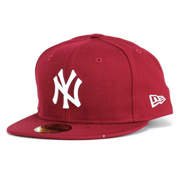 12492043 NEWERA キャップ メンズ ニューエラ new era 59FIFTY ニューヨーク ヤンキース カーディナル スノーホワイト ベースボールキャップ 赤 newera cap MLB baseball cap