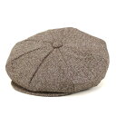 ニューヨークハット キャスケット メンズ newyork hat 大きいサイズ ネップ ツイード NEWSBOY U.S.A アメリカ製 茶 ブラウン レディー...