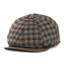 \本日▽全品10%OFFクーポン/ ステットソン ハンチング チェック柄 大きいサイズ Lサイズ LLサイズ stetson 帽子 つば羊皮 8方 ハンチング ...