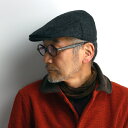ハンチング マルゼ 日本製 ハンチング メンズ 秋冬 イタリア ブランド生地 ヘリンボーン ムーンツイード MOON TWEED サイズ豊富 S M L LL ...