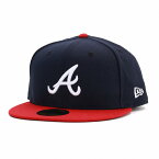 【期間限定◇クーポン利用で全品5％OFF】 NEWERA キャップ ニューエラ 帽子 メンズ new era 59FIFTY MLB AUTHENTIC ベースボールキャップ ストリート ファッション メンズ ブランド サイズ豊富 大きいサイズ 小さいサイズ アトランタ・ブレーブス ホーム MLB [ baseball cap