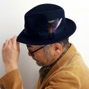 ステットソン 帽子 メンズ ＼本日クーポン利用で10%OFF／ フェルトハット メンズ stetson 帽子 ステットソン ハット ウール 毛100％ クラッシャブル ソフトハット 羽根付き フェルト帽 紳士 大きいサイズ 57cm 59cm 61cm / 紺 ネイビー stetson 帽子通販 男性 帽子 クリスマス ギフト