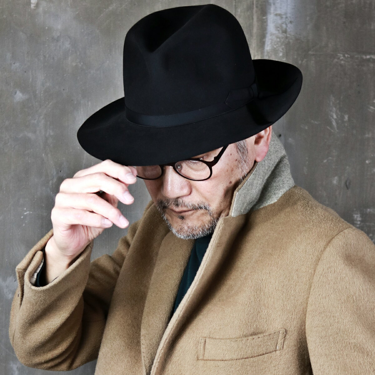 ＼期間限定クーポン利用で10％OFF対象／ stetson 帽子 メンズ フェルトハット ステットソン オープンクラウン ハット ビーバーフェルト 高級 STETSON 中折れ ボーラー 秋冬 フェルト帽 日本製 60cm 大きいサイズ 黒 チャコールグレー stetson 帽子通販 男性 帽子