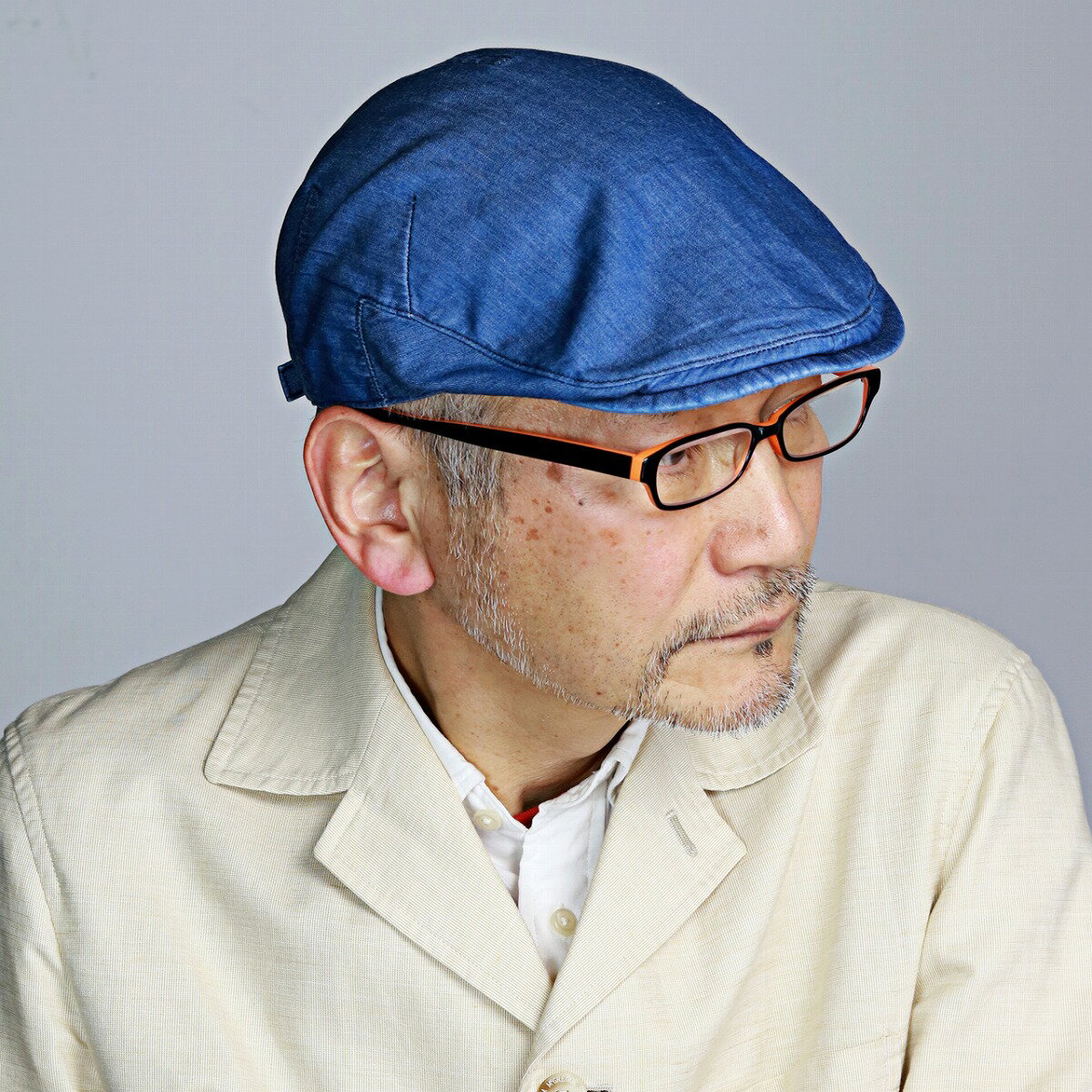 DAKS ハンチング メンズ デニム ハンチング帽 春夏 ダックス ブランド帽子 40代 50代 60代 70代 ファッション ivycap GIZA92 肌触り 高級生地 ハンチング帽 青 ブルー [ivy cap](メンズ帽子 紳士帽子 ハンチング帽子 男性 おしゃれ 通販 ファッション小物 ぼうし) 父の日