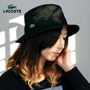 \本日▽クーポン利用で全品5%OFF/ LACOSTE バケットハット メンズ ラコステ 帽子 レディース サファリハット アウトドア サハリ ハット 秋冬 黒...