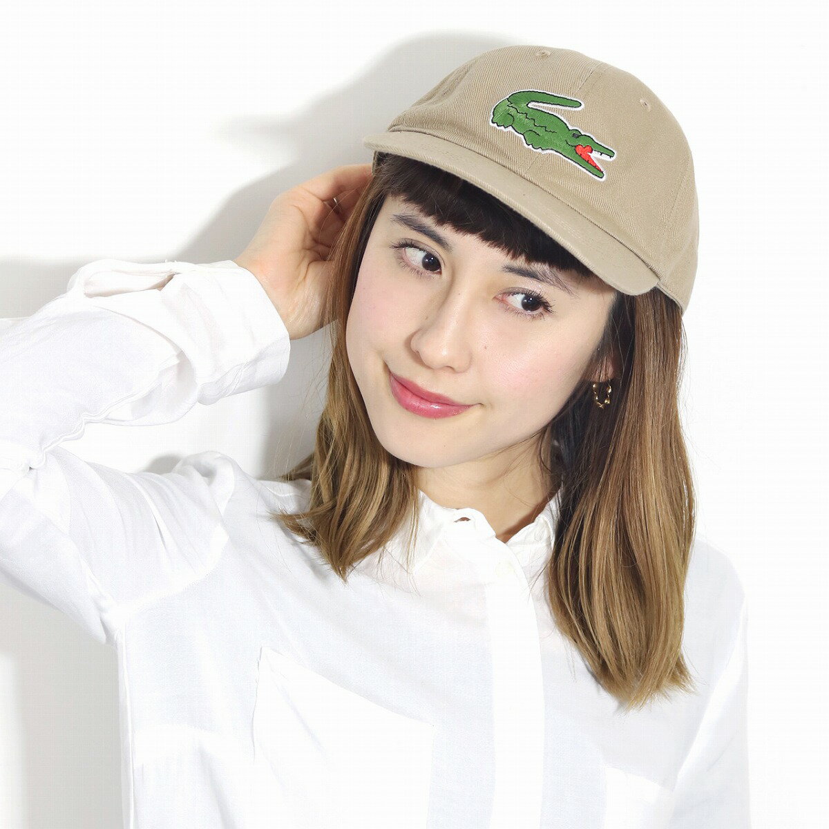 ラコステ ＼本日限定クーポン利用で10%OFF／ lacoste キャップ 6方キャップ LACOSTE カツラギ ウォッシュ加工 CAP カジュアル キャップ メンズ ラコステ レディース 帽子 キャップ ワニ ブランド 日よけ ベースボールキャップ スポーティー ユニセックス / ベージュ 敬老の日