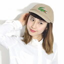 lacoste キャップ 6方キャップ LACOSTE カツラギ ウォッシュ加工 CAP カジュアル キャップ メンズ ラコステ レディース 帽子 キャップ ワニ ブランド 日よけ ベースボールキャップ スポーティー ユニセックス / ベージュ 敬老の日 ギフト プレゼント [ cap ]