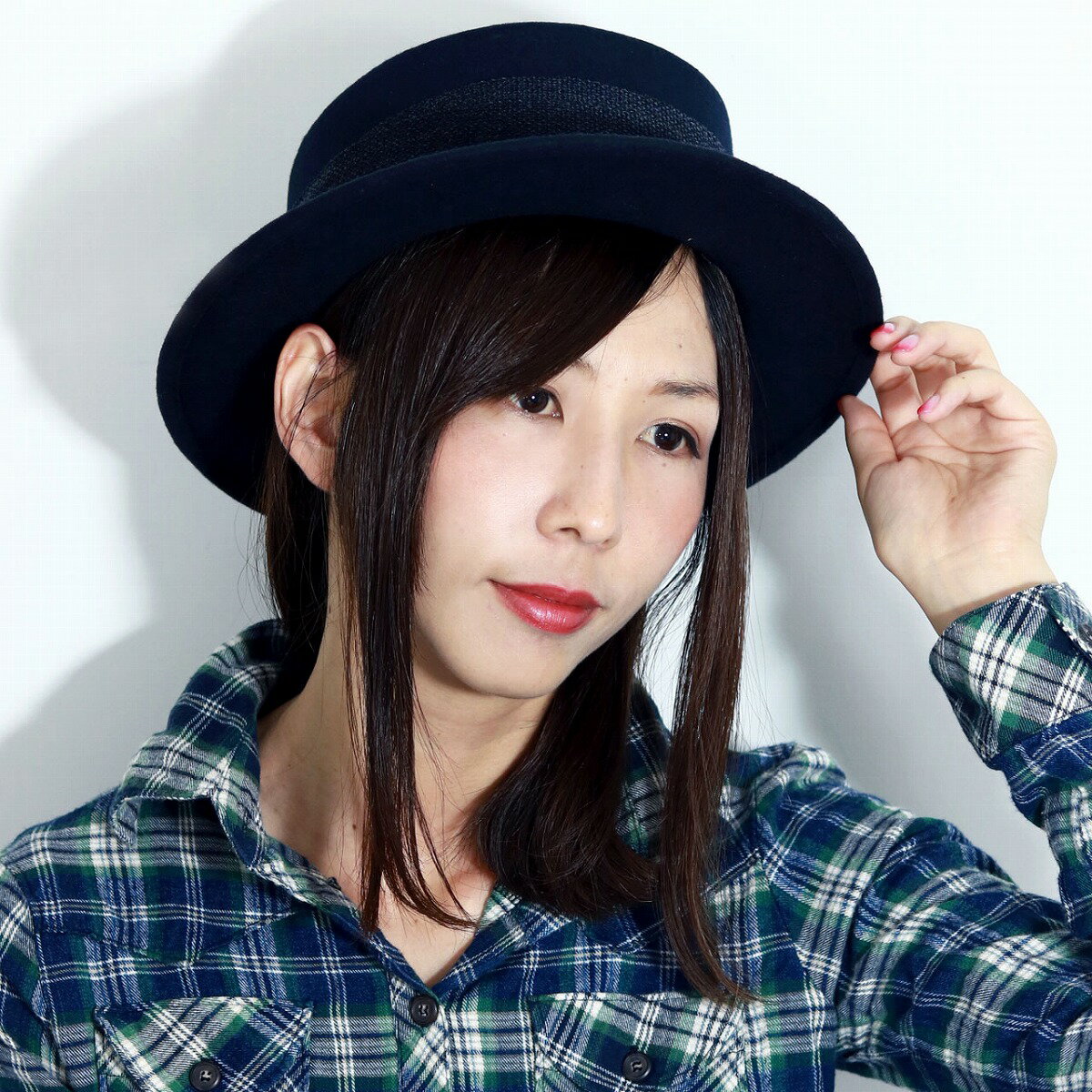 Maison Birth フェルトハット ボルサリーノ メンズ ハット メンズ メゾンバース 帽子 秋 帽子 つば広 冬 カンカン帽 フェルト ハット カンカン フェルト帽 紳士 ハット レディース ウール シンプル リボン 紺 ネイビー Campobello Hat Felt