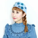 レディース ヘアバンド 春 夏 日本製 Barairo no Boushi 花モチーフ ヘアバンド コットン 透明 ビニール バラ色の帽子 ヘッドドレス ビニー...