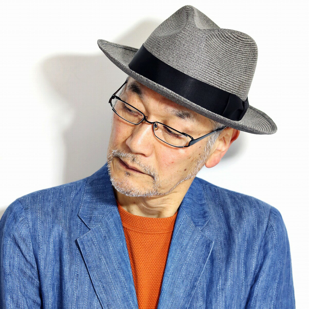 好評 ノックス ストローハット 大きいサイズ Knox 春 夏 麦わら帽子 リボン 日本製 ペーパーブレード 紳士 中折れ帽 涼しい 海外ブランド 紙 帽子 ペーパーハット メンズ 58cm 60cm 62cm グレー Fedora Straw Hat 父の日 ギフト プレゼント ラッピング無料 予約販売品