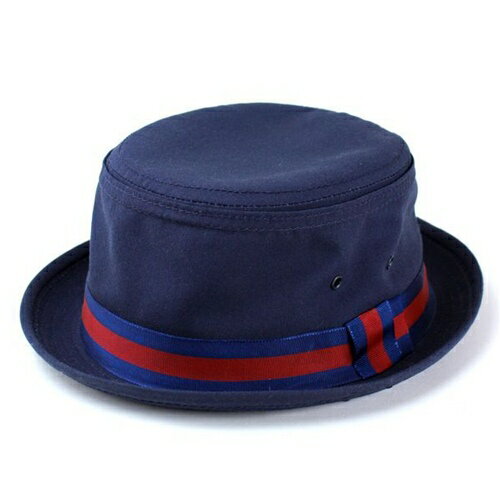 ニューヨークハット ポークパイハット 帽子 ハット リボン アメリカ製 大きいサイズ Mサイズ Lサイズ XLサイズ New York Hat メンズ ストライプ リボン 紺 ネイビー Fishermans Bucket Navy 3025 ［ pork-pie hat ］ 敬老の日のサムネイル