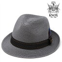 \期間限定▽10%OFFクーポン対象/ 帽子 ハット メンズ ブランド KNOX NEWYORK 中折れハット ノックス ヘンプ HEMP 麦わら 麻 天然繊維...
