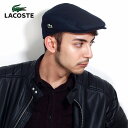 ハンチング メンズ カツラギ 綿 ラコステ 帽子 日本製 オールシーズン 秋冬 LACOSTE 帽子 紺 シンプル ユニセックス 手洗い可 春夏 無地 ハンチン...