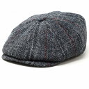 クリスティーズ 帽子 メンズ クリスティーズ ハリスツイード ハンチング CHRISTYS' LONDON HARRIS TWEED キャスケット チェック柄 ブランド 英国 8方ハンチング 帽子ブランド 生地ブランド グレー CHRISTYS 贈り物 ラッピング無料 男性 誕生日 プレゼント クリスマス ギフト 送料無料 [ ivy cap ]