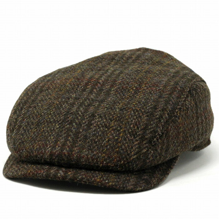 本日限定10%OFFクーポン ハリスツイード ハンチング帽 ブランド生地 WIGENS 帽子 秋冬 Harristweed ハンチング メンズ 茶 大きいサイズ ウィゲン ツイード 北欧 ブランド スウェーデン 57cm 58cm 60cm 62cm チェック ブラウン プレゼント クリスマス ギフト 父の日