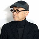 mila schon 帽子 ハンチング グレンチェック パッチワーク ハンチング帽 紳士 日本製 大人 ハンチングキャップ ミラショーン 秋冬 小物 グレー 男...