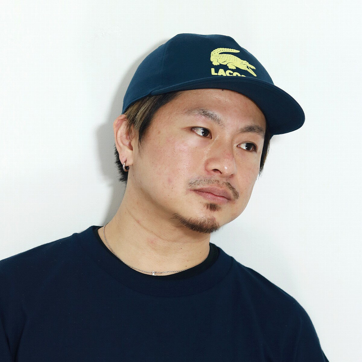 キャップ ラコステ スウェット フロッキープリント LACOSTE 帽子 ロゴ 日本製 ワニのマーク スウェットキャップ メンズ ロゴキャップ ユニセックス おしゃれ レディース 春夏 紺 ネイビー [ baseball cap ] 父の日 ギフト 母の日 プレゼント 誕生日 ギフト包装無料 敬老の日