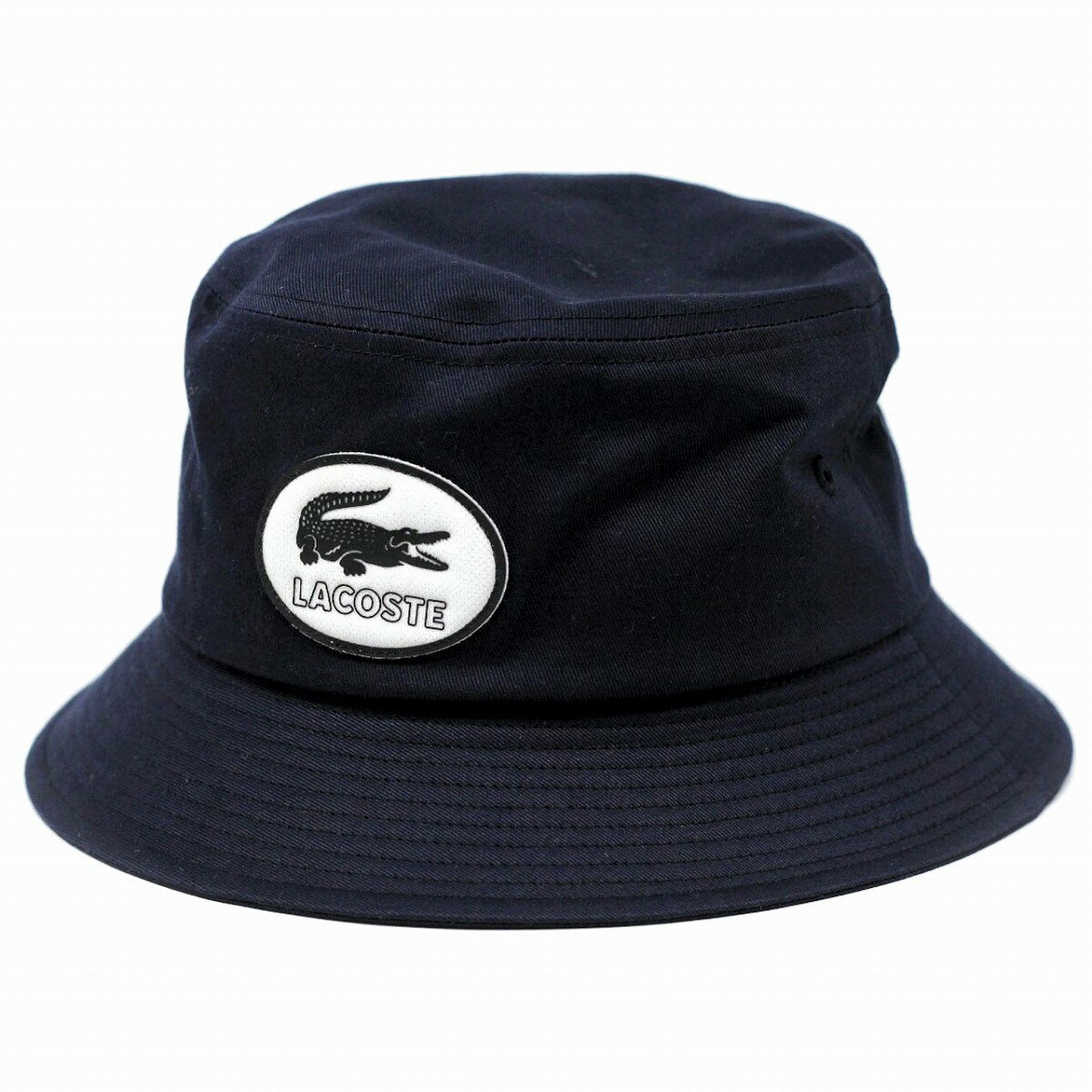 ラコステ メンズ ハット レディース バケットハット LACOSTE バケットハット コットン100% 春 夏 モノトーンワッペン 紺 ネイビー［ bucket hat ］メール便 送料無料 男性 誕生日 プレゼント 父の日 ギフト ラッピング無料 敬老の日