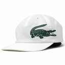 ラコステ キャップ ワニ ロゴデザイン 5パネルキャップ メンズ LACOSTE 帽子 天竺 レディース 内側メッシュ 綿 吸汗 速乾 抗菌防臭 白 ホワイト 30代 40代 50代 60代 男性 ギフト プレゼント 敬老の日 [ cap ]