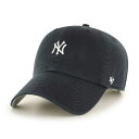 47brand キャップ クリーンナップ メンズ ニューヨークヤンキース ミニロゴ 帽子 フォーティーセブン ブランド キャップ Yankees Baserunner 039 47 CLEAN UP Black サイズ調整 黒 ブラック クリスマス プレゼント ラッピング無料 baseball cap