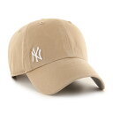 47brand クリーンナップ フォーティーセブン ブランド キャップ メンズ レディース ベースボールキャップ 帽子 綿100 ロゴ Yankees Suspense '47 CLEAN UP カーキ クリスマス プレゼント ラッピング無料 