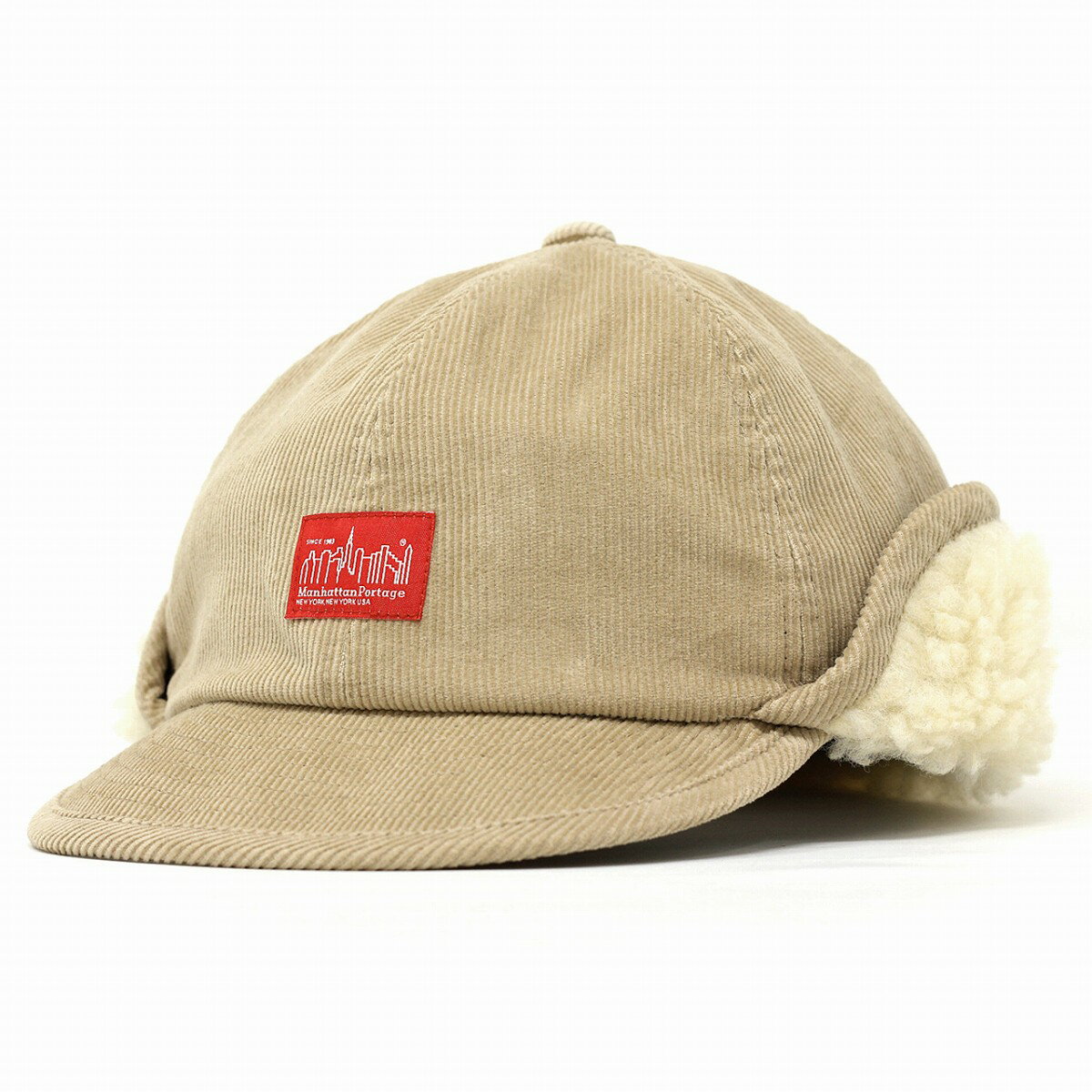 キャップ メンズ イヤーキャップ ボア 耳あて付 コーデュロイ フラップキャップ イヤーフラップ ボア 秋冬 ブランド マンハッタン・ポーテージ ベージュ ブラック ブラウン [ flying cap ] スポーツ アウトドア キャンプ 登山 帽子 小物 クリスマス プレゼント ギフト