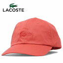 \本日▽全品10%OFFクーポン/ キャップ ロゴキャップ LACOSTE ラコステ メンズ 帽子 レディースキャップ 春 夏 コットン ツイル サイズ調整 オ...