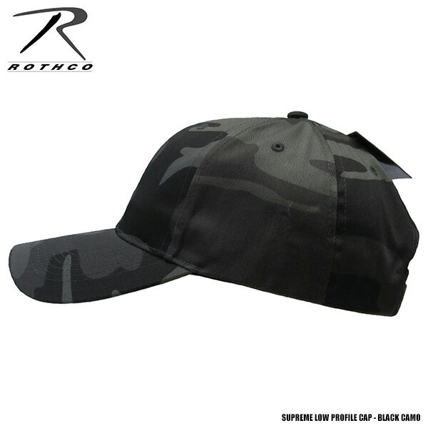 ROTHCO プロファイル キャップ - ブラックカモ ★ メンズ レディース 帽子 キャップ BBキャップ CAP 大きいサイズ ベースボール Low Profile Cap ロープロファイル キャップ LP CAP BALL CAP TWILL CAP ベルクロ カーブ ツバ 曲がった つば カモフラ 迷彩