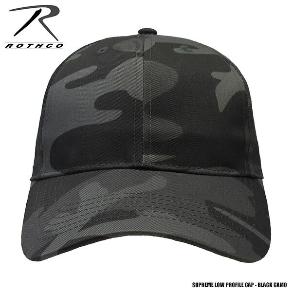 ROTHCO プロファイル キャップ - ブラックカモ ★ メンズ レディース 帽子 キャップ BBキャップ CAP 大きいサイズ ベースボール Low Profile Cap ロープロファイル キャップ LP CAP BALL CAP TWILL CAP ベルクロ カーブ ツバ 曲がった つば カモフラ 迷彩