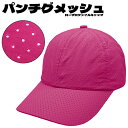 【ネコポス対応】パンチングメッシュ ロープロファイル キャップ - マゼンタ Punching Mesh Low Profile Cap メンズ レディース 帽...
