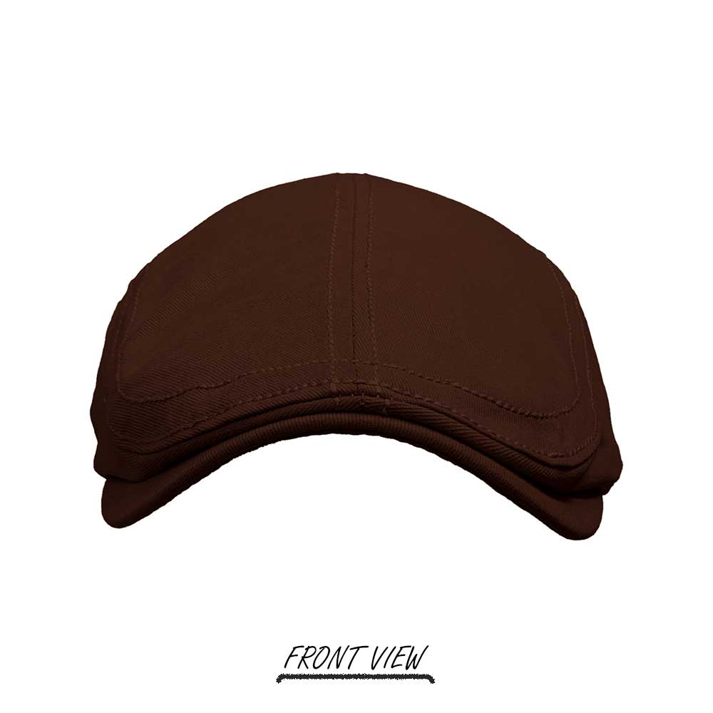 【ネコポス対応】ツイル地 ハンチング キャップ - ブラウン Twill Hunting Cap メンズ レディース 帽子 キャップ カーブ 曲がった つば バイザー フリー 無地 日除け 熱中症 対策 屋外 大きい オールシーズン キャスケット アウトドア キャンプ コットン 茶 日常 普段 使い