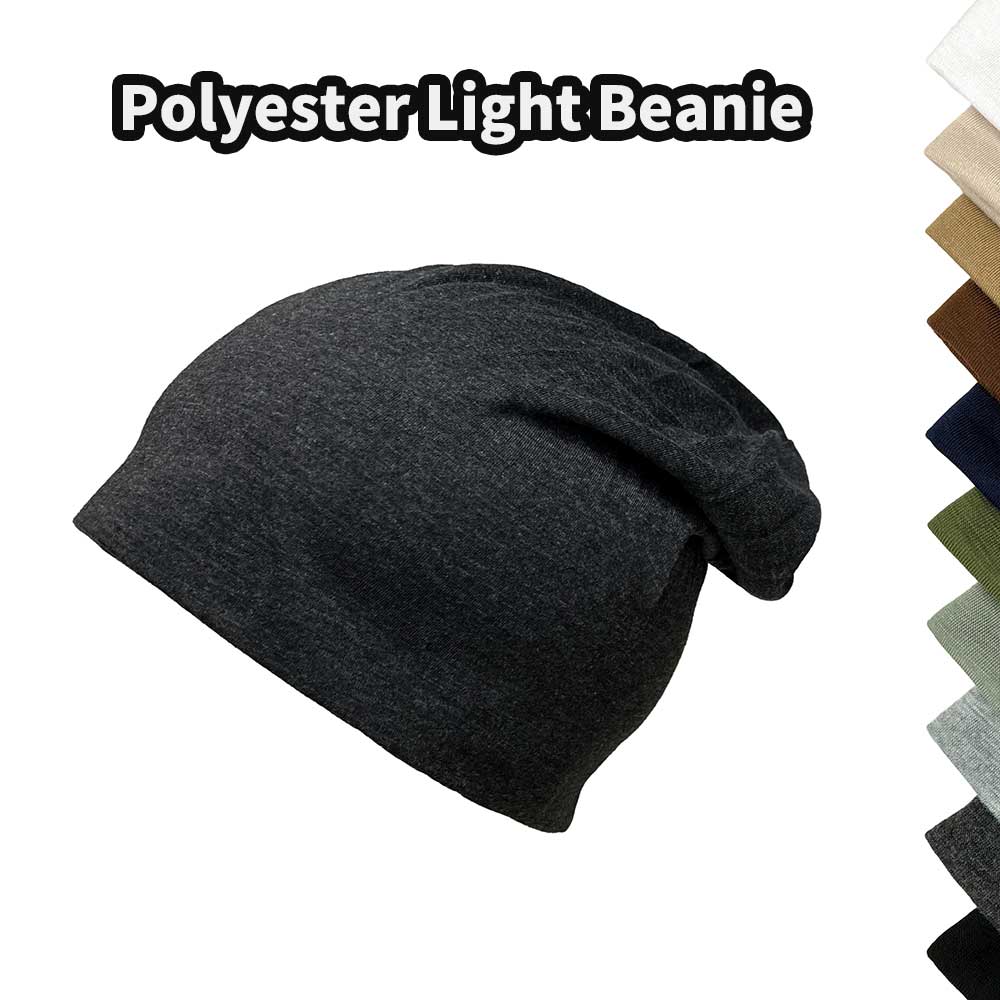 【ネコポス対応】 ポリエステル ライト ビーニー - ヘザーチャコール ニット帽 ニット ワッチ キャップ 帽子 無地 ソリッド 保温 防風 秋冬用 スノーボード シンプル メンズ レディース アウトドア 屋外 ロールワッチ カジュアル フリーサイズ ユニセックス 普段使い 日常(4.0)