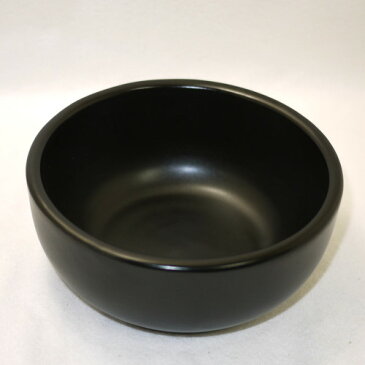 石焼ビビンバ鍋(超耐熱陶器)2個セット木台・スプーン・ヤットコ付 黒 日本製