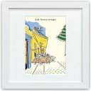【最大1000円OFFクーポン】 28×28cm スクエア額 【ラインアート・夜のカフェテラス】 ゴッホ オマージュ 額入り 高精細 巧芸画 人気 絵画 名画 壁掛け 額付き インテリア アート 複製画 額縁 セット 玄関 額絵 おしゃれ オシャレ アート フレーム パネル