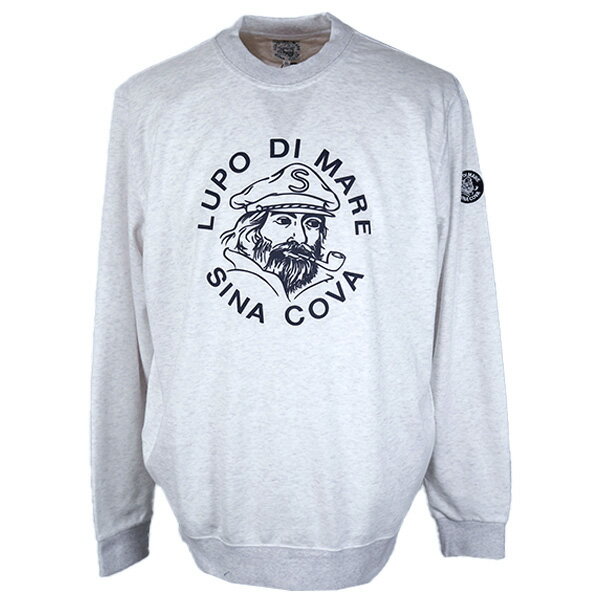 ・シナコバ　トレーナー メンズ定番 丸首（クルーネック）キャラクター＆ロゴプリント 【M】【L】【LL】【ギフト包装無料】 SINA COVA 日本製 to10000090-13