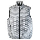 ・ミラショーン ライト ダウンベスト25-26新作 秋冬 メンズ ロゴプリント 軽量 ゴルフ L(48) LL(50) 【ギフト包装無料】mila schon v-7335417-104-01