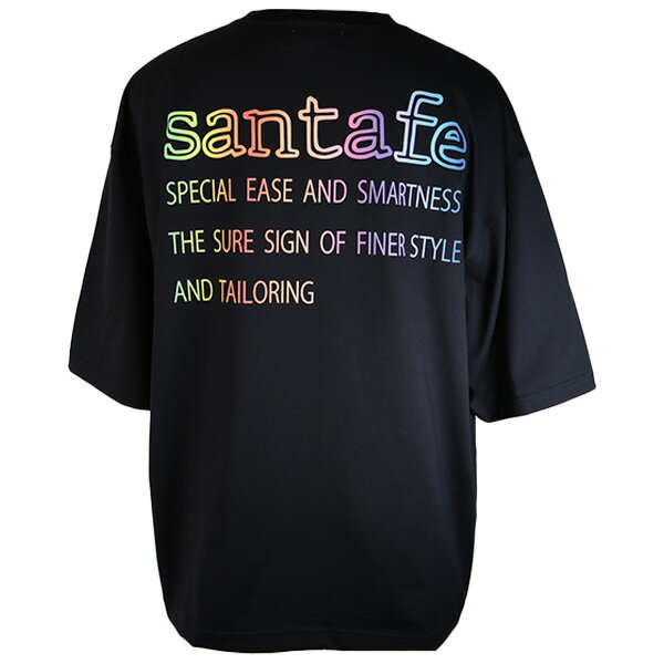 ・サンタフェ 五分袖Tシャツ2025新作 メンズ　 半袖 オーバーサイズ ビッグシルエット　丸首（ク