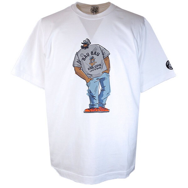 乐天商城 - ・シナコバ 半袖Tシャツ 3L(K)2026新作 春夏 メンズ キャプテンプリント 丸首（クルーネック） 【ギフト包装無料】 SINA COVA　日本製 ht25120560-10