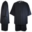 ・30%OFFサンタフェ 上下セット2025新作 春夏 メンズパイル ロゴ柄 丸首(クルーネック)五分袖Tシャツ+ショートパンツ 3L(52)/4L(54)【ギ...