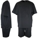 ・30%OFFカステルバジャック 上下セット2025新作 春夏 メンズ 丸首 半袖Tシャツ+ショートパンツエンボス加工 家紋&クマ L(48) LL(50)【ギ...