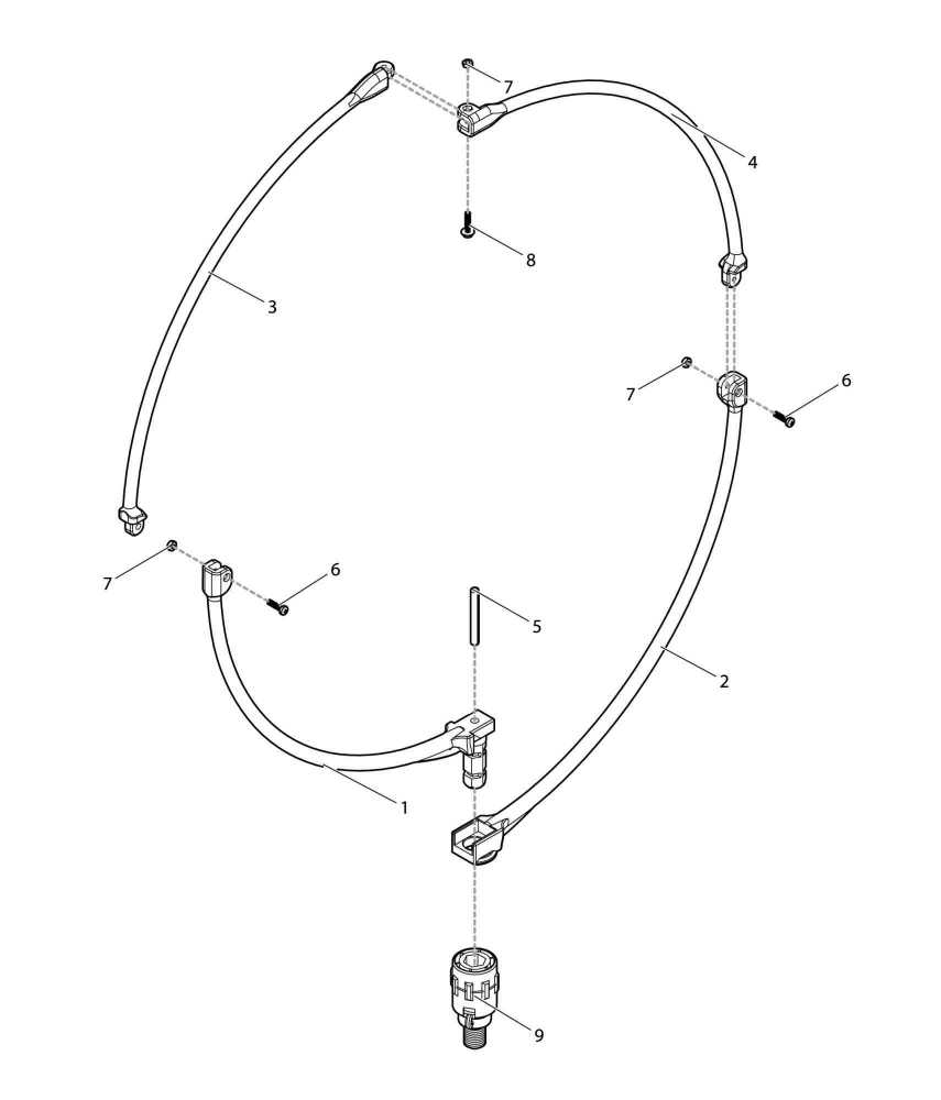 【部品】 フレームA (39652) パーツNo.1 [第一精工 カーボン玉枠カプラー付 45cm]