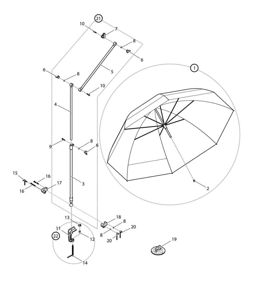 【部品】 六角ボルトM6x50 (59163) パーツNo.10 [第一精工 キングパラソル2号DX フル装備]