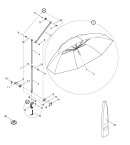 【部品】 傘止めネジ (39004) パーツNo.2 [第一精工 キングパラソル150風穴付 フル装備]